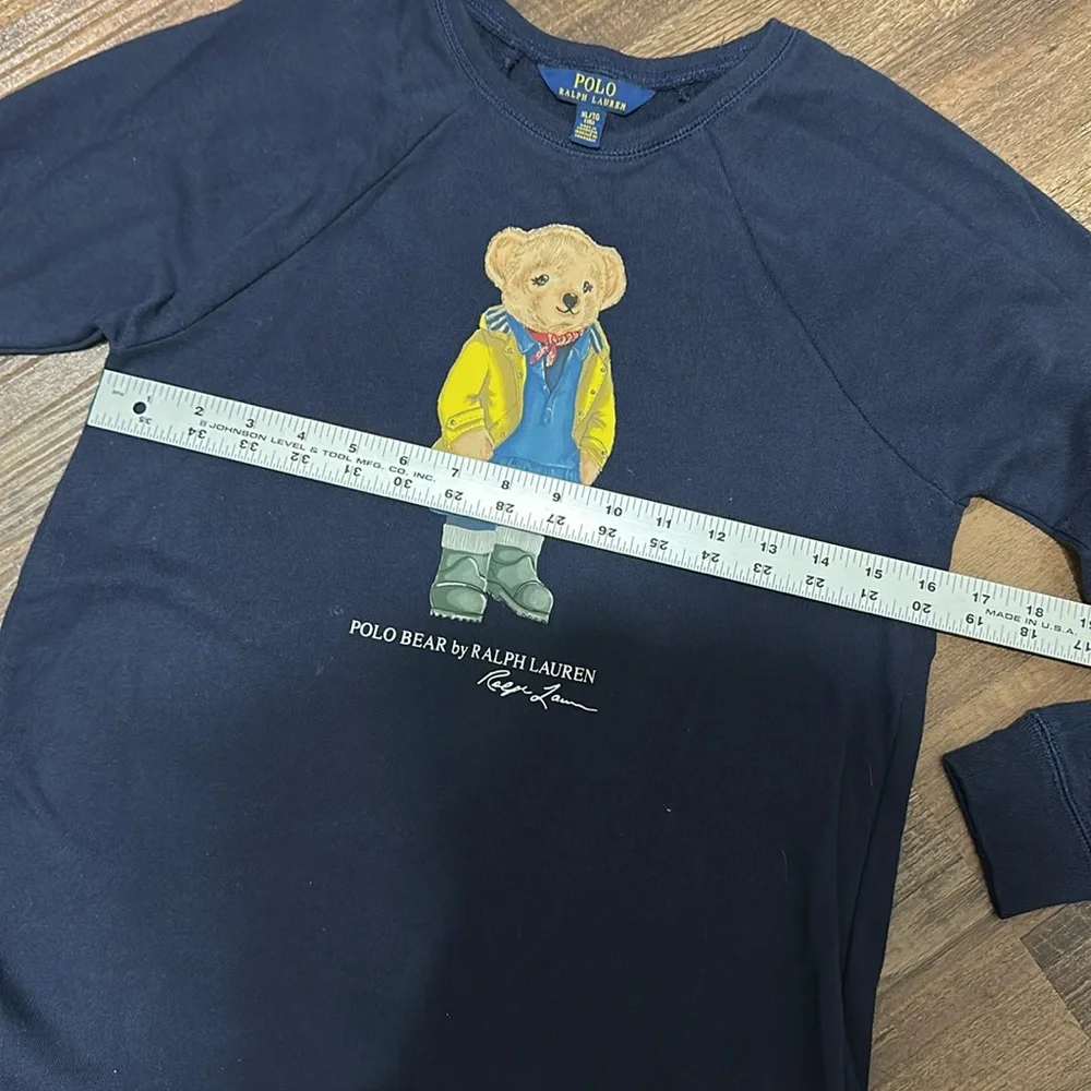 Ralph Lauren Navy Dress with Polo Bear Graphic